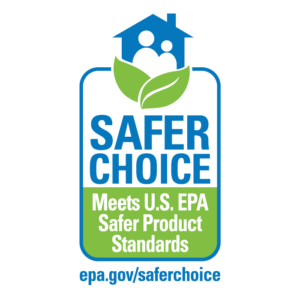 Environmental Protection Agency Safer Choice Logo on Cleaning Supplies