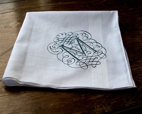 Monogrammed handkerchief