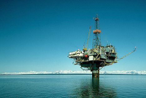 Oil rig in the Arctic