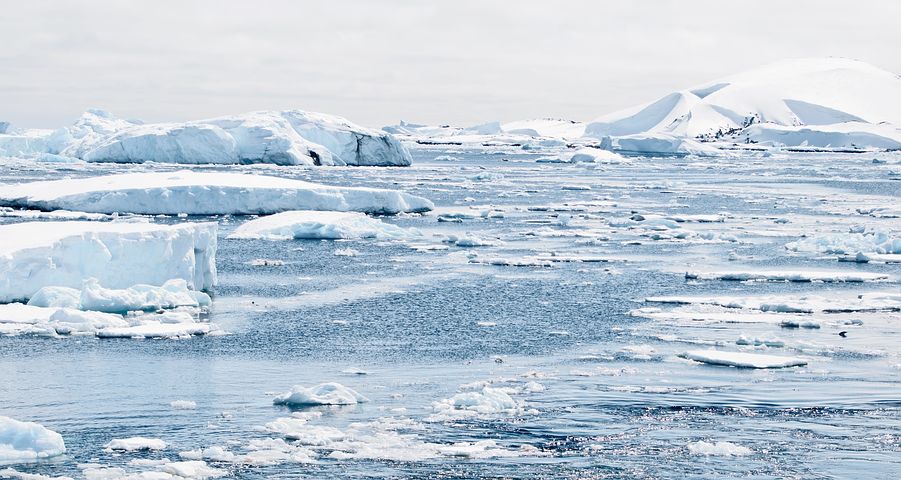 Melting ice in Antarctica