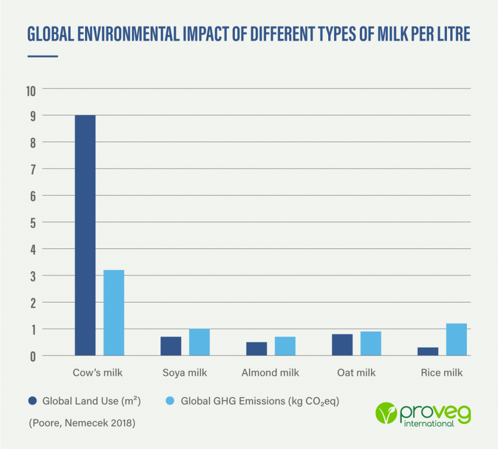 environmental impact of different milk products