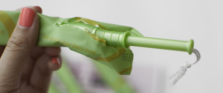 Tampon with Plastic Applicator