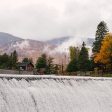 large flowing dam