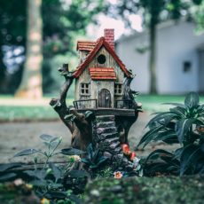 little fairy house in a garden